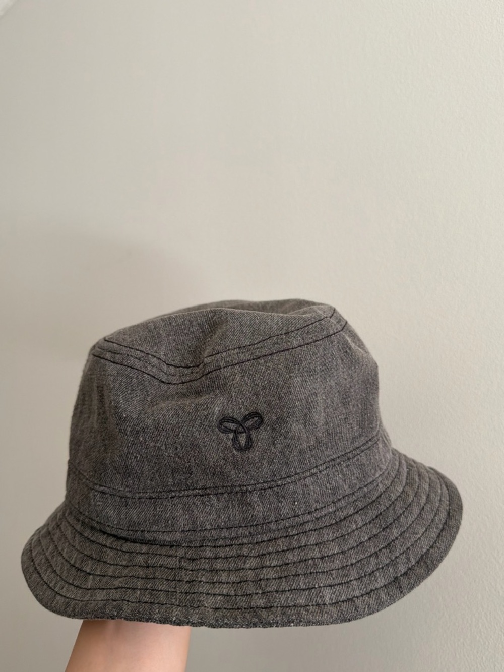 TNA Heather Gray Bucket Hat with Black Trim